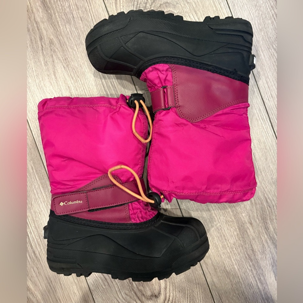 Columbia Girls Youth Snow Boots – Pink/Black – Size 1